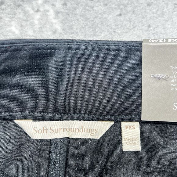 Soft Surroundings Black Pull-On Slim Fit Comfort Stretch Ankle Pants Women’s PXS - Picture 10 of 12